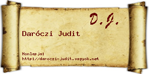 Daróczi Judit névjegykártya